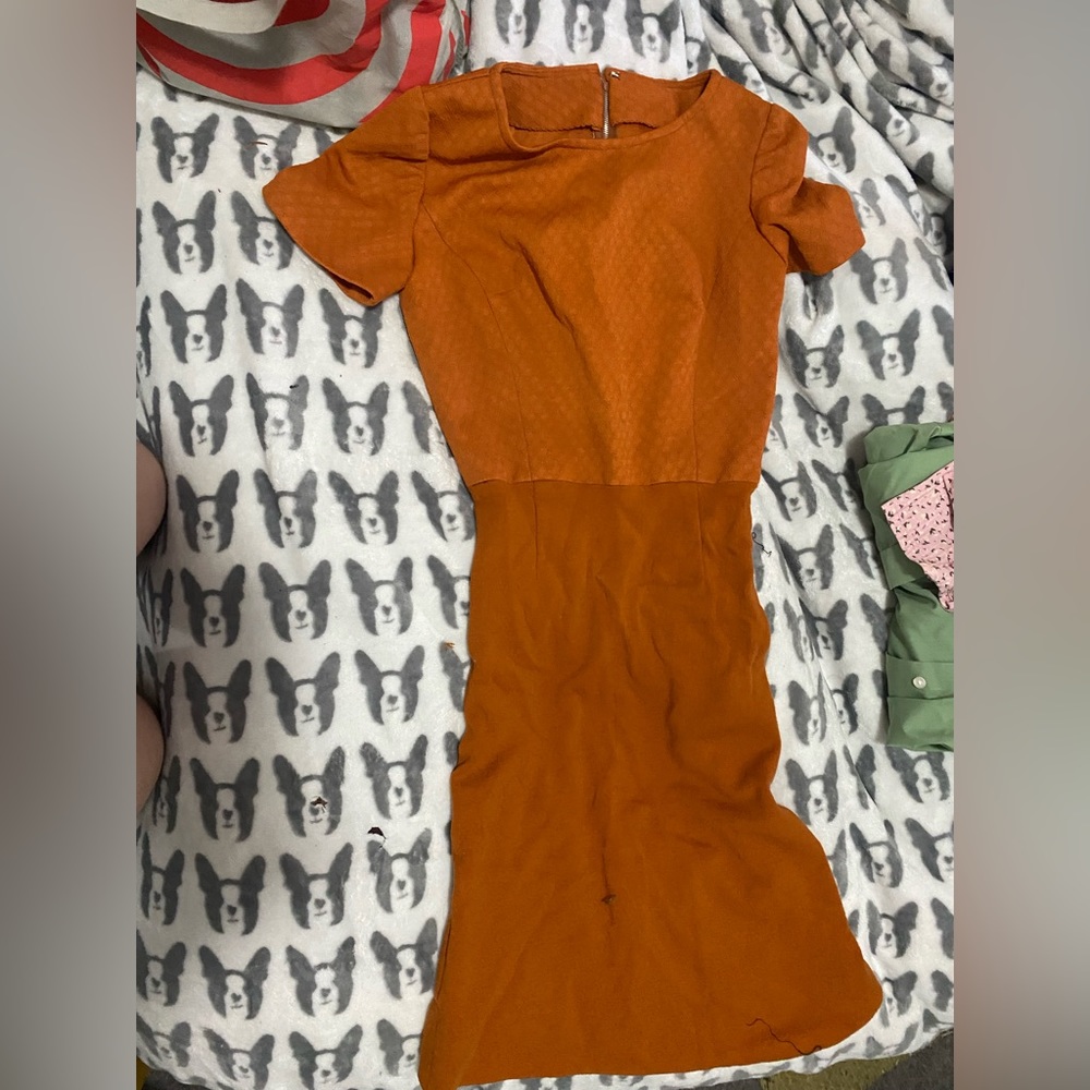 Vintage 1960s style orange dress